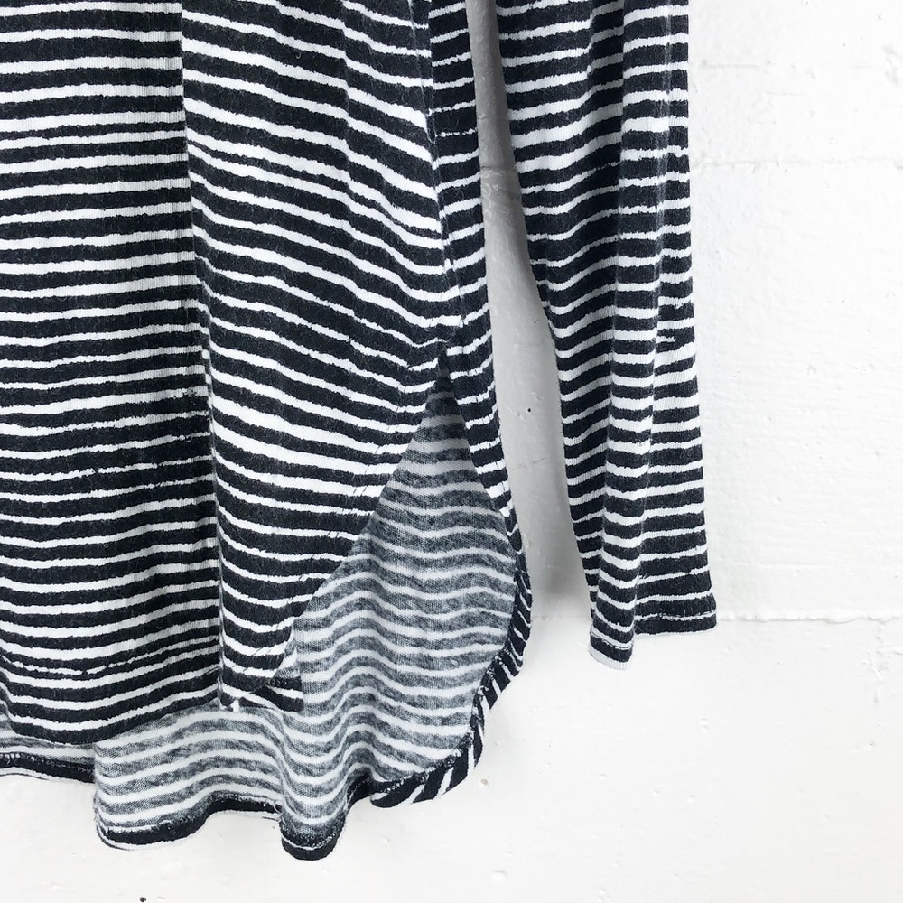 Striped Longsleeve, High Split Hem - image 4